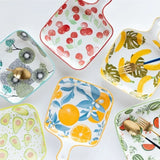 DANNY HOME Fruit Print Ceramic Serving Dish – Elegant Tableware for Serving Fruits & Snacks