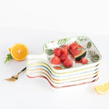 DANNY HOME Fruit Print Ceramic Serving Dish – Elegant Tableware for Serving Fruits & Snacks