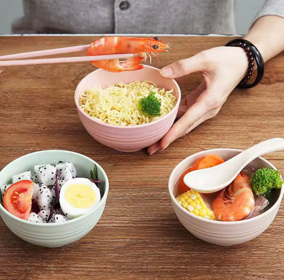Set Of 2 Multipurpose Small Bowl, Salad Mixing Bowl Set, Food Cooking Bowl Set, Stackable Nesting Mixing Bowls