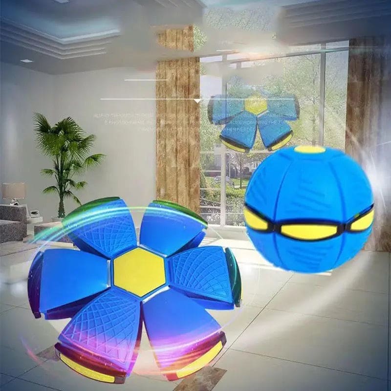Magic Flying Saucer Ball, Outdoor Flat Throw Disc Ball, Foot Pressure Decompression Vent Ball, UFO Saucer Deformed Ball, Elastic Flying Saucer Toy for Kids, Frisbee Ball Dog Toy, Kids Playing Stomp Ball