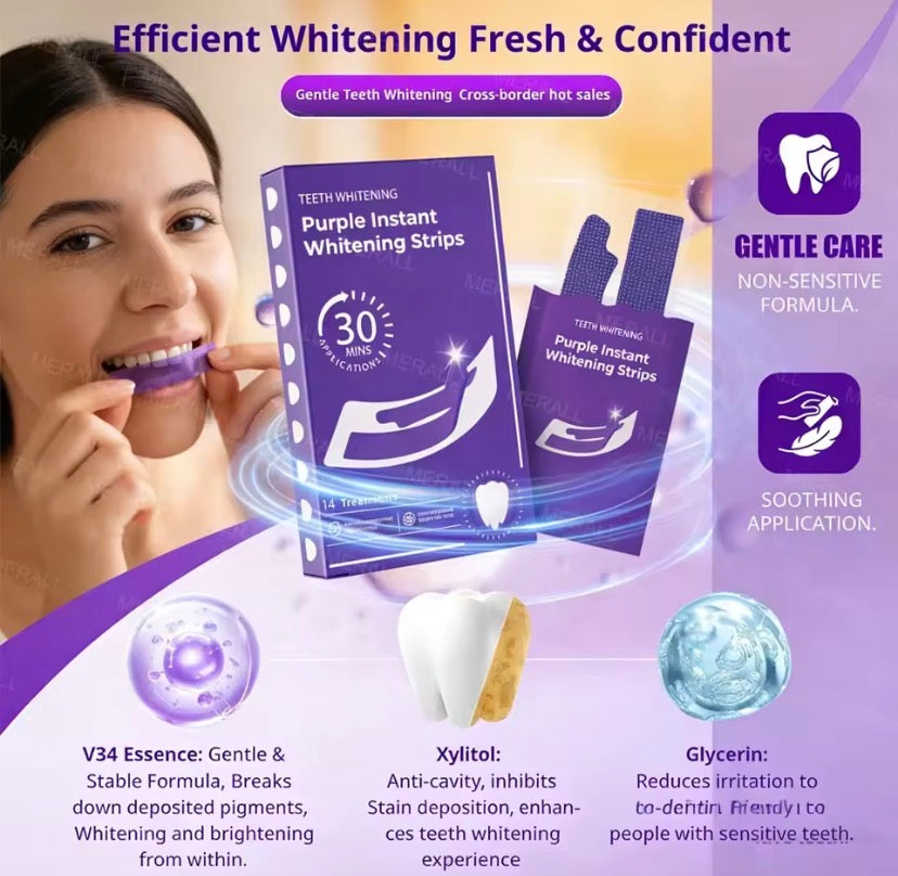 Magic Teeth Whitening Strips,     Instant Smile Teeth Whitening Strips, Deep Clean Teeth Whitening Strips