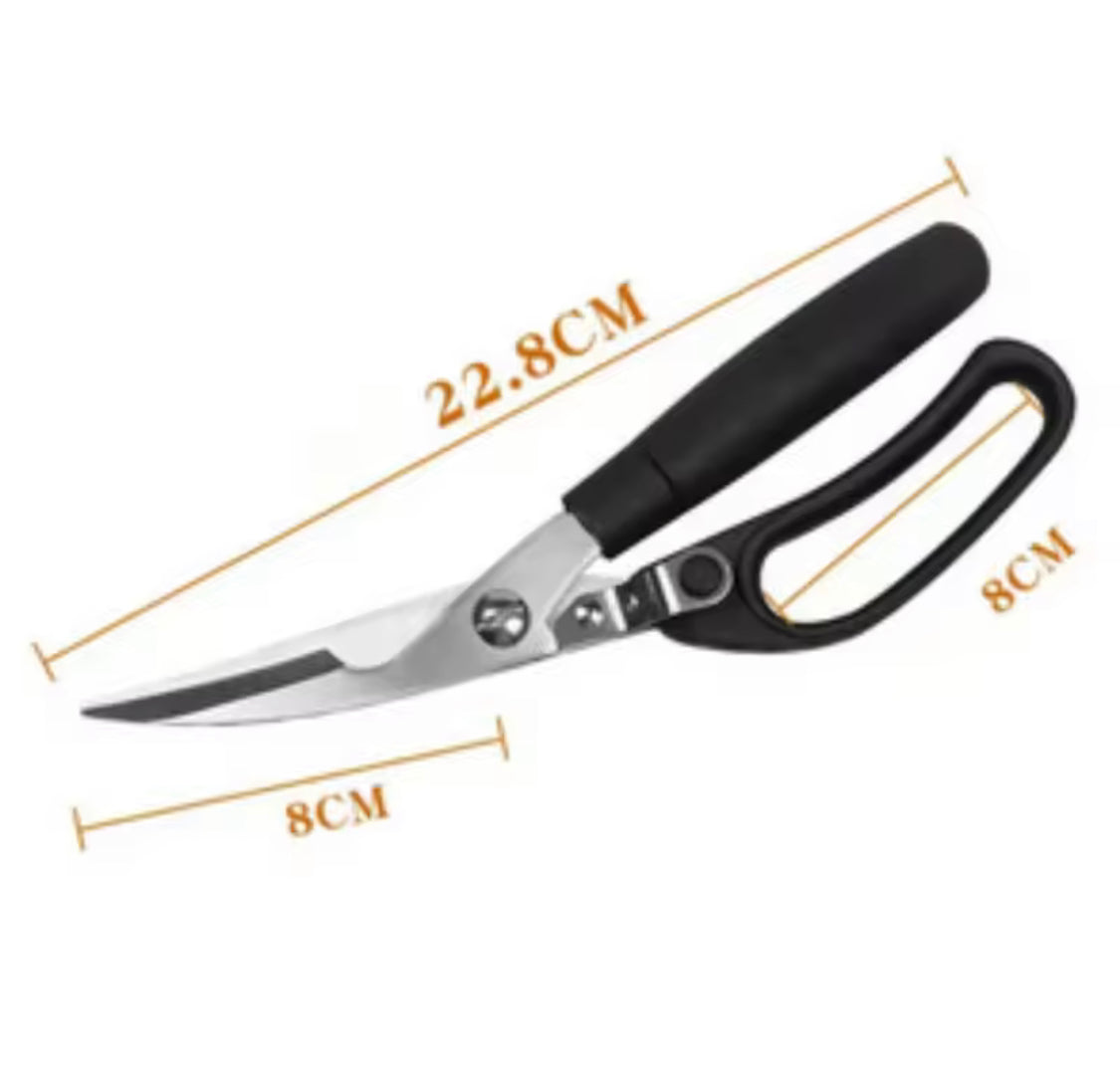Effort Saving Spring Kitchen Shears, Multifunctional Meat Scissors, Heavy Duty Meat Poultry, Kitchen Cutting Tool