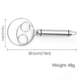 Flour Mixer, Manual Non Stick Cream Beater, Danish Bread Dough Hand Mixer, Dough Whisk Mixer, Kitchen Baking Blender Tool, Durable Handheld Food Blender For Cooking