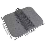 2 In 1 Dish Drying Mat, Foldable Dish Drying Rack, Kitchen Countertop Drying Mat, Non Slip Waterproof Dish Drying Rack