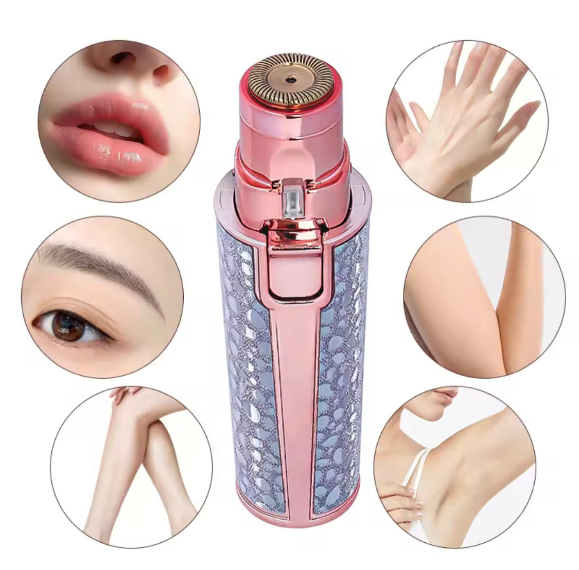 2 In1 Rechargeable Eyebrow Trimmer, Painless Facial Hair Removal Device, Battery Operated Eyebrow Trimmer