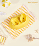 Eco Friendly Duck Soap Drain Box, Multifunctional Drain Soap And Sponge Holder, Cute Cartoon Oval Shaped Soap Dish