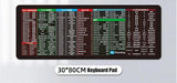 Anti-Slip Keyboard Pad, Shortcuts Pattern Mousepad, Non-Slip Lock Edge Keyboard Mouse Pad