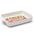 DANNY HOME 10-Inch Ceramic Baking Dish | Rectangular Oven-Safe Bakeware Tray