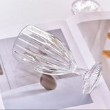 Delisoga Elegant Ripple Goblet Wine Glass Set – 6 Pcs (340ml)