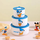Disney Mickey & Friends Airtight Ceramic Bowl Set – 3