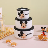 Disney Mickey & Friends Airtight Ceramic Bowl Set – 3