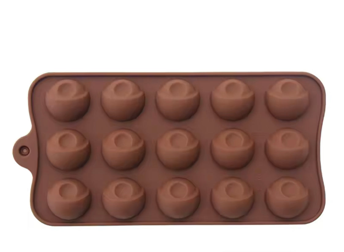 Eye Ball Shaped Silicone Chocolate Mold, 15 Cavity DIY Silicone Chocolate Molds, Cake Decorating Accessories