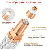 2 In 1 Facial Epilator, New Electric Eyebrow Trimmer, Portable Hair Remover, Painless Shaver for Women Bod, Facial Eyebrow Trimmer, USB Rechargeable Hair Shaving Device