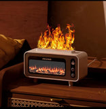 3D Fireplace Aroma Diffuser, Colorful Flame Night Light Humidifier, USB Electric Aroma Diffuser