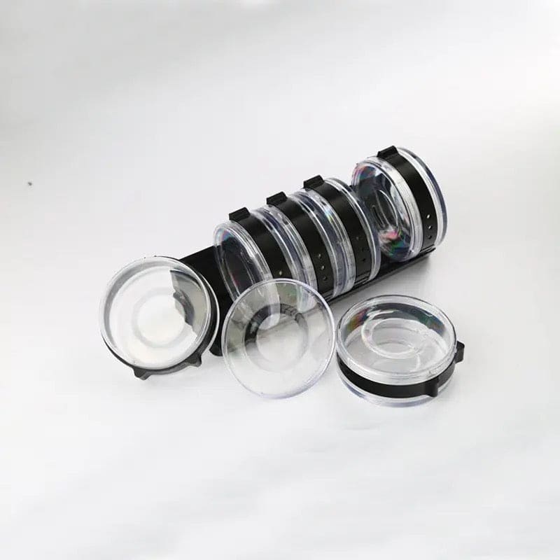 Set Of 6 Coin Spice Jar, Kitchen Condiment Storage Box, Multifunctional Transparent Cellular Spice Bowl, Creative Transparent Seasoning Cans, Kitchen Spice Mill Storage Condiment Bottles