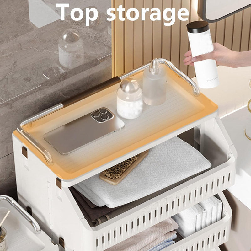 Multi Layer Laundry Basket, Multifunctional Trolley For Kitchen And Bathroom, Moveable Trolley For Living Room