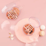 Circular Jewellery Box, Mini Round Shape Jewelry Organizer, Necklace Earrings Rings Holder, Transparent Round Travel Jewelry Box, Multi Grid Storage Case for Earrings Rings