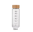Transparent Glass Water Bottle With Wooden Lid, Airtight Glass Juice Bottle, Portable Water Glass Bottle