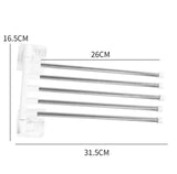 Multi Layer Hanging Folding Towel Rack, Wall Hanging Rotary Towel Rack, Aluminum Swing Arms Towel Rack