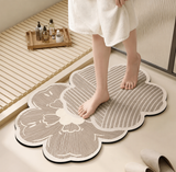 Luxury Flower Shaped Anti Slip Bath Mat, Soft And Super Absorbent Bathroom Rug, Non Slip Flower Floor Rug, Decorative Floral Bathroom Mat