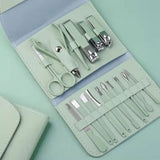 Set Of 16 Nail Clipper, Stainless Steel Manicure Kit With Folding Bag, Professional Pedicure  Beauty Tools Set, Cuticle Trimmer Manicure Scissors Nail Care Ingrown Toenail Removal Clippers, Foot Care Tool Nail Clippers Kit