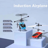 Mini RC Helicopter, 2Ch Electric Rc Flying Toy, Plastic Flashing Light Plane Toy, Mini Drone Flying Helicopter, Rechargeable Hand-Sensing Drone Copter Toy, Realistic Indoor Outdoor RC Helicopter Toy