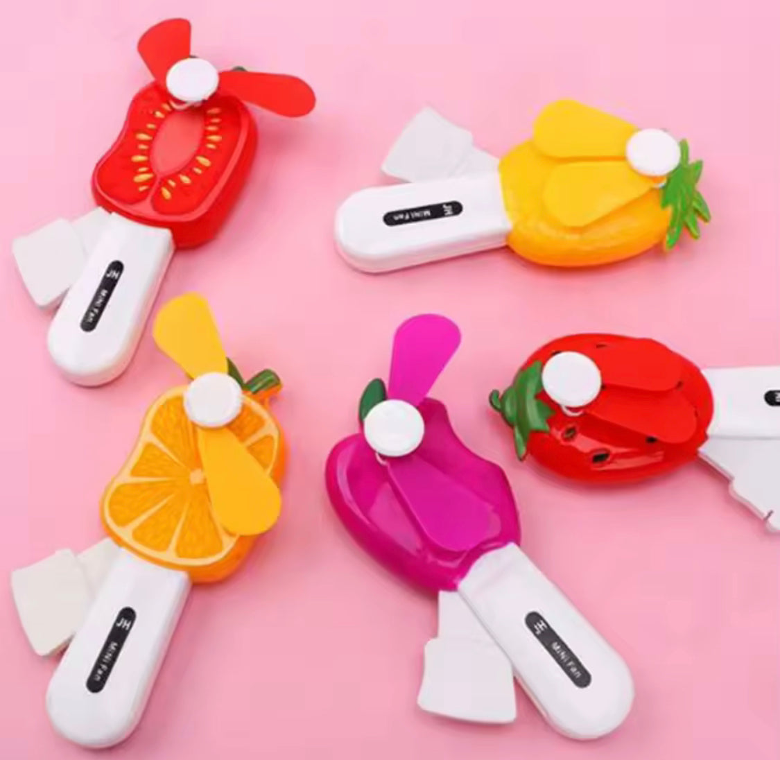 Fruit Shaped Mini Plastic Handheld Fan, Children's Student Fan, Portable Hand Cool Mini Fan, Manual Press Summer Cooling Essential