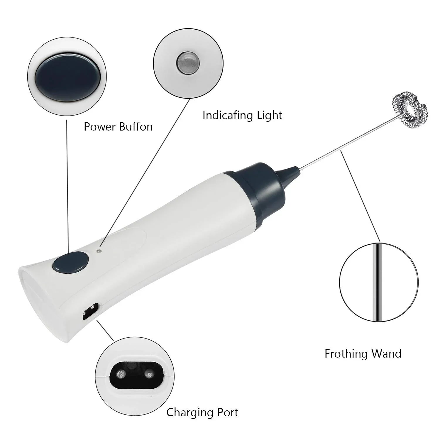 Automatic Egg Beater, Foamer Handheld Blender,  Cooking Stirrer Egg Beater With Cover, Handheld Electric Coffee Egg Mixer,  Rechargeable Handheld Wand Coffee Blender