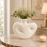 Table Decor Ceramic Flower Vase, Stylish Home Decoration Pot, Handmade Ceramic Vases