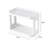 Plastic Desk Shelf, Multifunctional Double Layer Shelve, Multipurpose Kitchen Bathroom Standing Slim Rack, Vertical  Bathroom Countertop Organizer, Countertop Corner Storage Rack