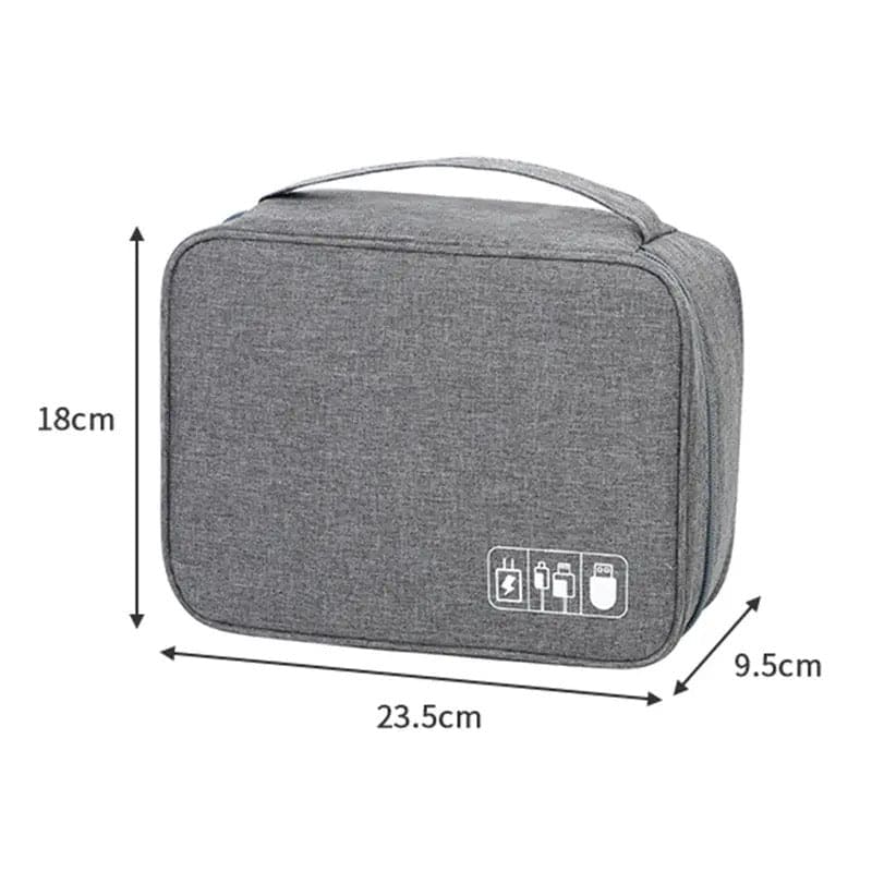 Portable Digital Storage Bag, Waterproof Cable Organizer Pouch, Multifunction Travel Storage Bag, Zipper Data Arrange Bag, Sundries Daily Necessities Digital Storage Bag, Electronics Organizer Travel Bag