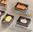 Creative Wall Mounted Soap Holder, Self Adhesive Punch Free Soap Box, Drainage Waterproof Soap Storage Tray, Bathroom Soap Holder Tray