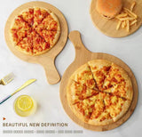 Wooden Pizza Paddle Serving Board, Eco Friendly Wood Serving Plate, Multipurpose Food Snack Steak Bread Tray, Decorative Kitchen Dining Table Dish, Kitchen Tools Accessories