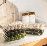 15 Grids Egg Storage Box, Refrigerator Egg Organizer, Egg Storage Tray, Portable Eggs Dispenser