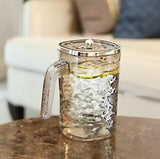 Glass Pitcher With Lid, Heat Resistant Juice Containers, Transparent Glass Water Jug