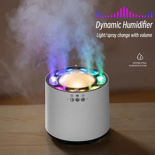 6 Nozzle Dynamic Humidifier, Mist Air Humidifier with Colorful LED Light, Home RGB Led Light Aroma Diffuser
