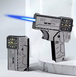 Refillable Gun Watch Lighter, Folding Watch Spray Gun Lighter, Creative Folding Gun Lighter