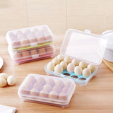 Transparent 15 Frame Egg Box, Refrigerator Egg Preservation Storage Box, Portable Egg Holder Box With Lid, Drawer Egg Carton Box, Anti-collision Plastic Egg Compartment Egg Tray, Baby Bag Egg Holder, Large Capacity Fridge Eggs Storage Box