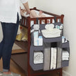 Baby Nursery Organizer, Baby's Bedside Storage Bag, Newborn Essentials Hanging Storage Bag, Multifunction Canvas Storage Bag, Infant Bedding Nursing Storage Bag, Multi Compartment Baby Stuff Holder, Stacking Tray Nursery Storage Basket