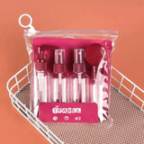 Travel Dispenser Bottle Pouch Set, Face Wash Skin Care Hand Cream Dispenser, Transparent Liquid Spray Empty Bottle
