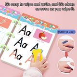 Level 1 Magical Tracing 32 Pages Work Book With Pen, Reusable Calligraphy Copy Book, Practice Drawing Book, Kids Educational Learning Book, Logic Thinking Training Notebook, Practice Copy Control Training Book
