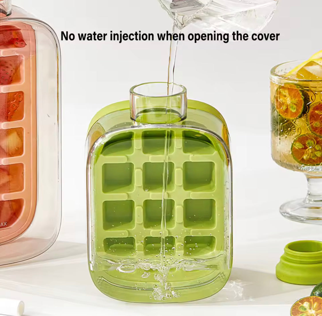 2 In 1 Ice Maker Ice Cube Bottle, Portable Ice Maker Kettle, Ice Mold Cooler Cup, Outdoor Fitness Drink Bottle