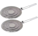 Multipurpose Stainless Steel Stove Heat Diffuser, Foldable Kitchen Stove Flame Guard Simmer Plate, Durable Gas Stove Anti Scalding Mat