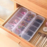 Multi Compartment Data Cable Storage Box, Transparent Data Cable Organizer With Lid, Dustproof Desktop Organizer For Office Home
