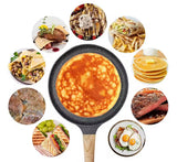 Non Stick Crepe Pan With Handle, Heat Resistant Frying Pan, Household Breakfast Maker Pan