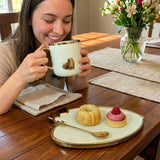 Luxury Heart Shape Ceramic Coffee Mug With Tray, Ceramic Cup And Saucer, 1Pc Home Exquisite Coffee Cup With Saucer