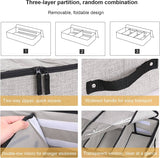 Under Bed Clothes Storage Organizer, Foldable Split Shoe Storage Box, Dost Proof Transparent Shoe Box