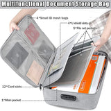 Multilayer Portable File Storage Bag, Portable Briefcase Hang Bag, High Quality Home Organizer Bag