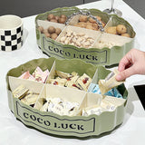6 Grids Snacks Serving Tray, Tabletop Snack Storage Container, Multifunctional Food Container, Candy And Nut Serving Container, Appetizer Tray With Lid
