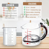 4 in 1 Adjustable Measuring Cup, Multifunctional Kitchen Measuring Cup, Space Saving Measuring Cup